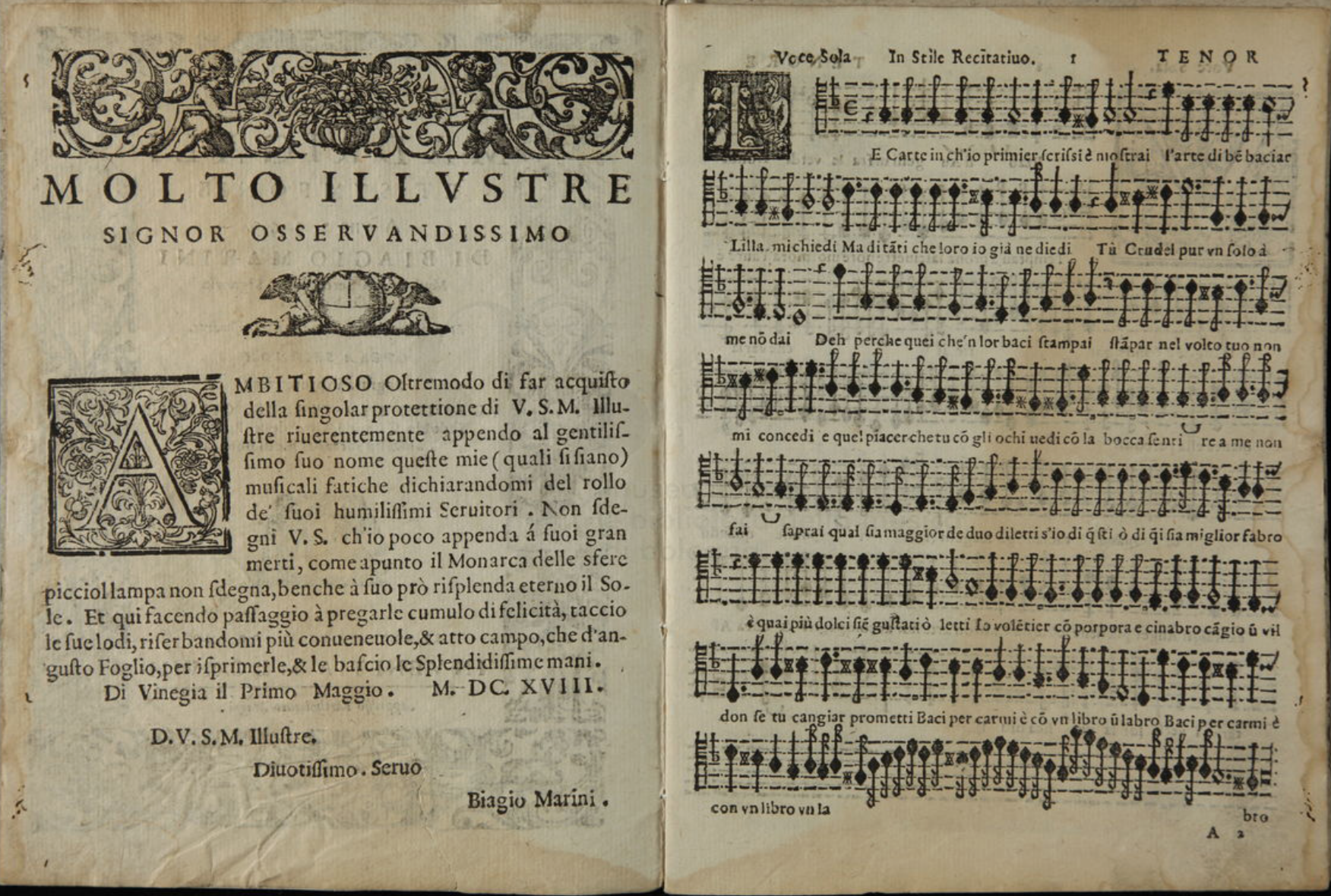 Biagio Marini, Madrigali e Symphonie, 1618